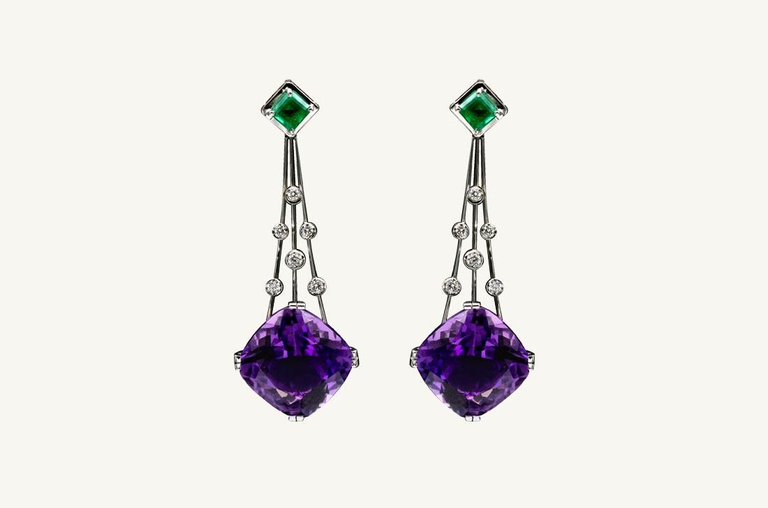 Lyla -Emeralds,Amethysts & diamonds