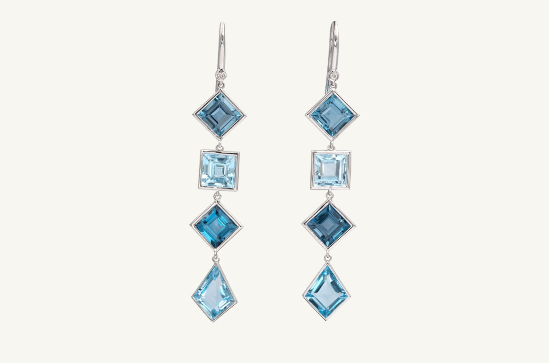 Blue Drop - White Gold & Topaz