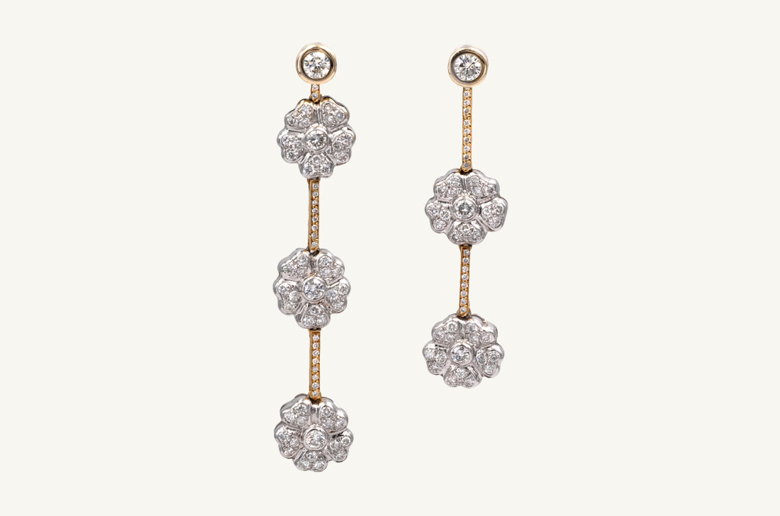 Daisy - Two Tone Gold & Diamonds fleur