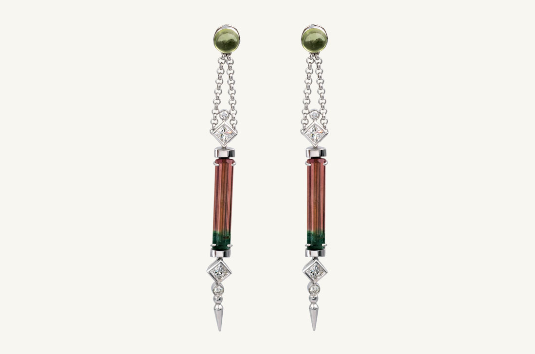 Autumn - Bicolor Tourmalines & Diamonds