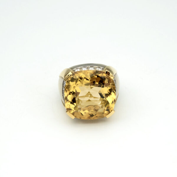 Golden Cushion Ring