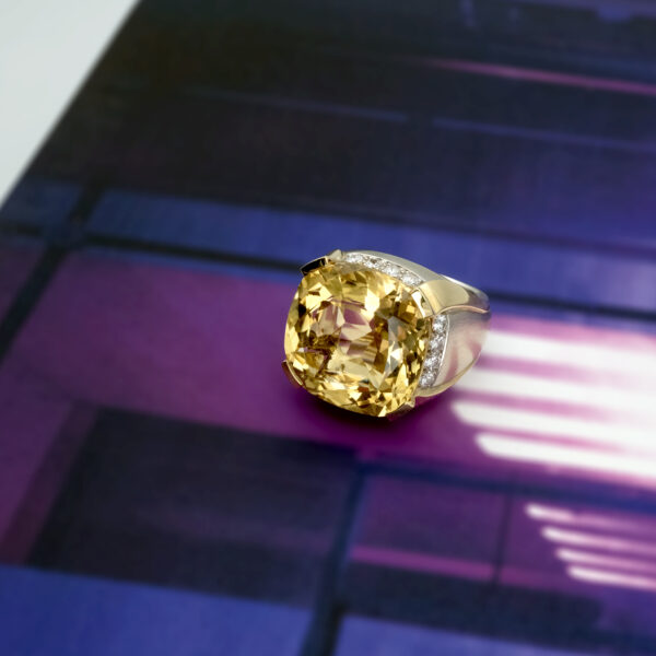 Golden Cushion Ring
