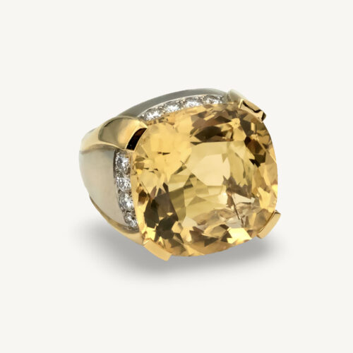 Golden Cushion Ring