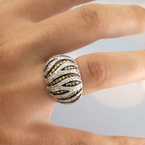 Zebra Dome Ring