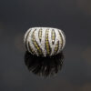 Zebra Dome Ring