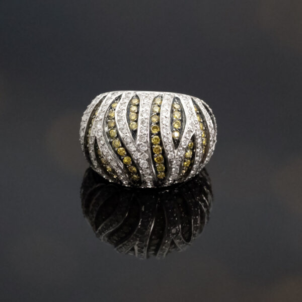 Zebra Dome Ring