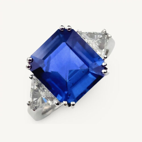 Sapphire trilogy ring