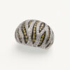 Zebra dome ring