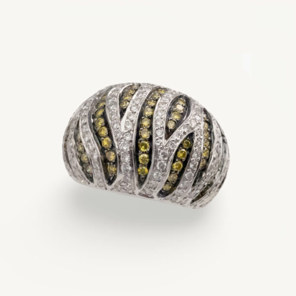 Zebra dome ring