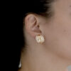 Golden Wave Diamond Earrings