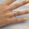 Ruby & Diamond Crossover Ring