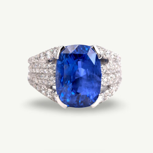 10,37 ct Sapphire Pavé Ring