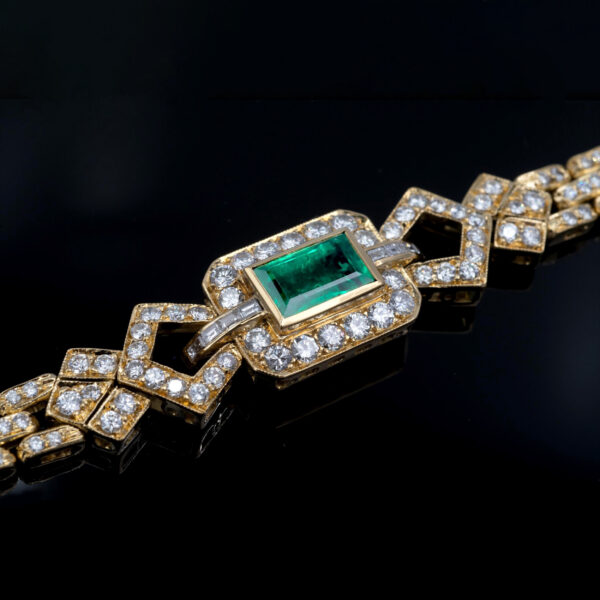Emerald Grain de Riz Bracelet