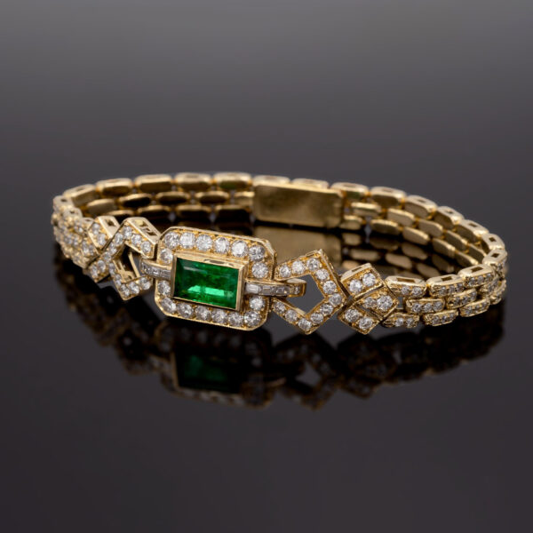 Emerald Grain de Riz Bracelet