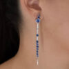 Hexa Sapphire Drop Earrings