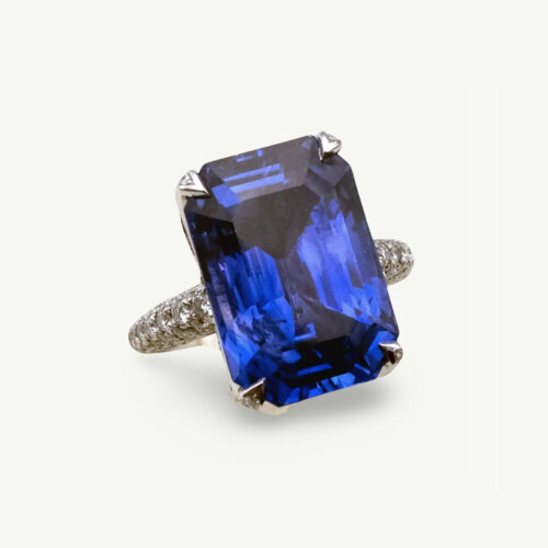 Sapphire Emerald-Cut Ring