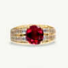 Unknown copie Cushion Ruby Ring