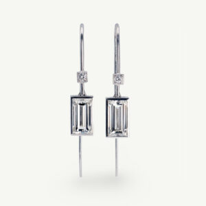 Baguette diamond drops