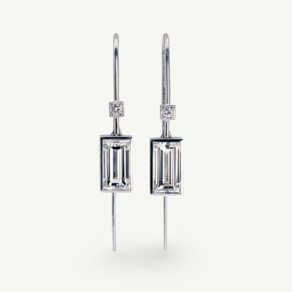 Baguette diamond drops