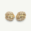 Golden Wave Diamond Earrings