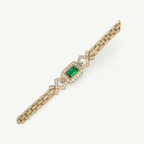 Emerald Grain de Riz Bracelet