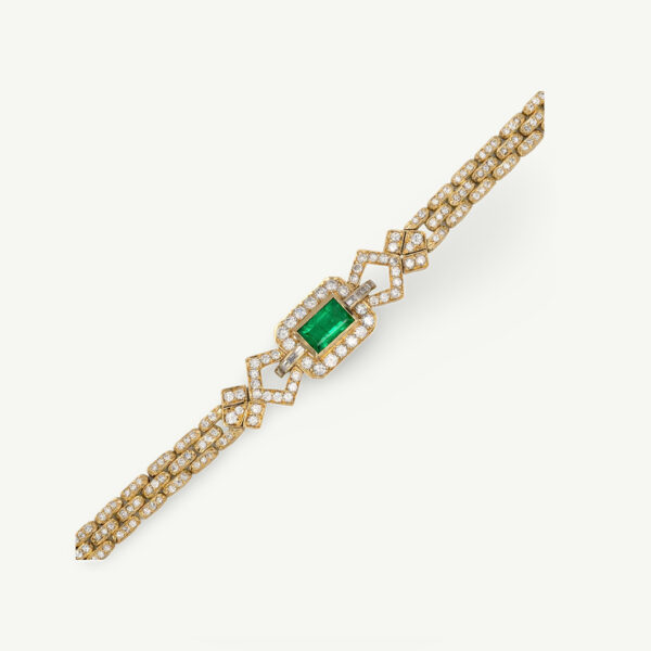 Emerald Grain de Riz Bracelet