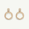 Yellow gold hoop earrings