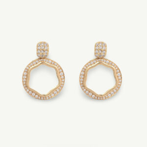 Yellow gold hoop earrings