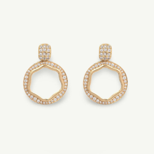 Yellow gold hoop earrings