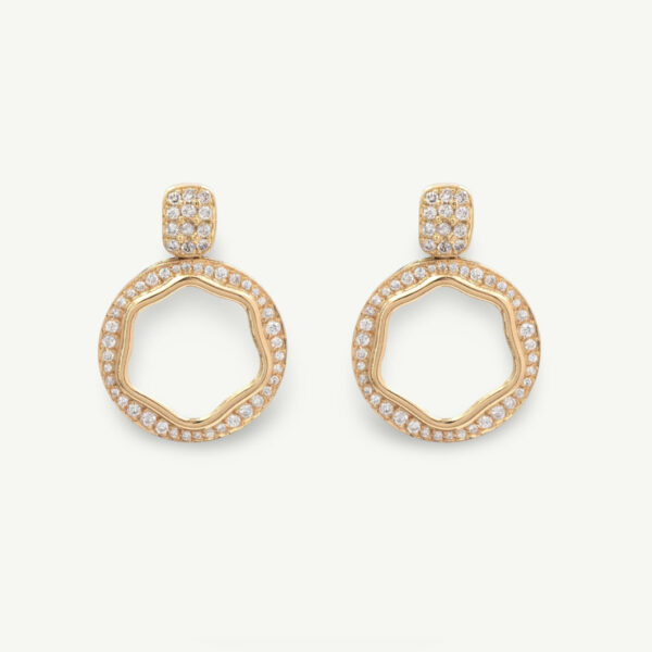 Yellow gold hoop earrings