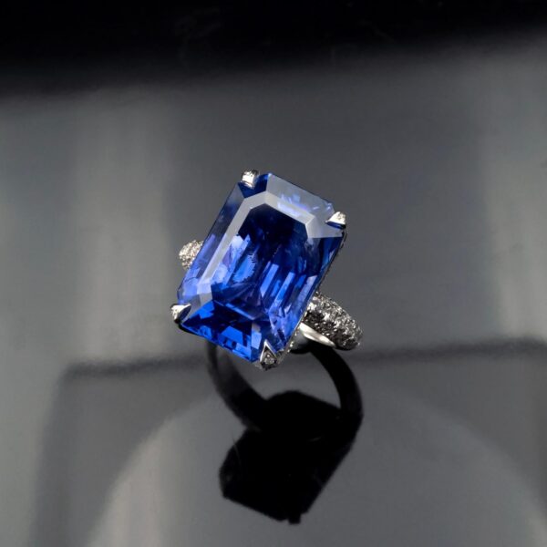 Sapphire Emerald-Cut Ring