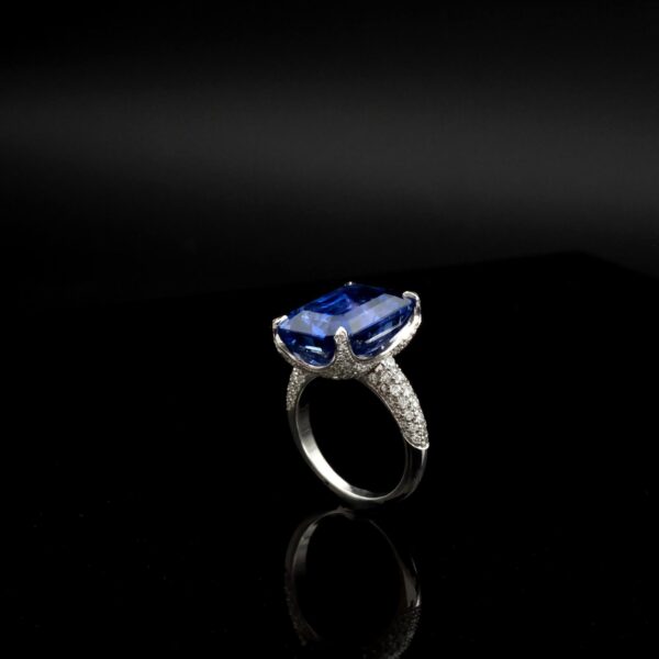 Sapphire Emerald-Cut Ring