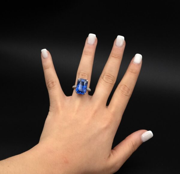 Sapphire Emerald-Cut Ring