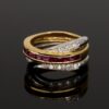 Ruby & Diamond Crossover Ring