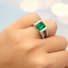 Emerald Open-Side Ring
