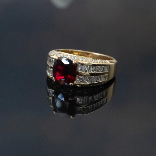 Cushion Ruby Ring