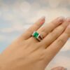 Emerald Open-Side Ring