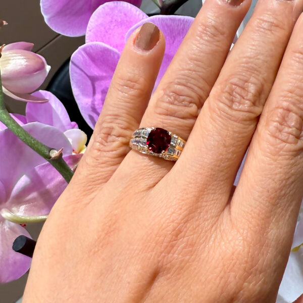 Cushion Ruby Ring