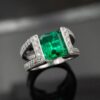 Emerald Open-Side Ring