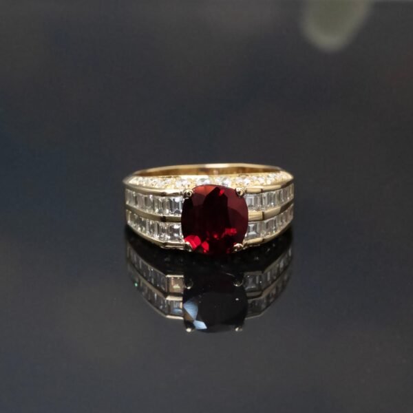 Cushion Ruby Ring