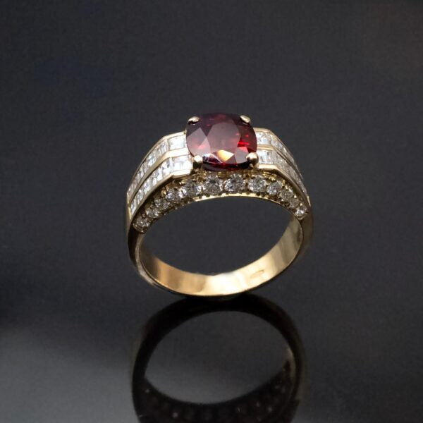 Cushion Ruby Ring
