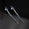 Hexa Sapphire Drop Earrings
