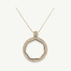 Yellow gold and diamond pendant necklace