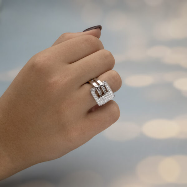 4549 Buckle Grid Ring