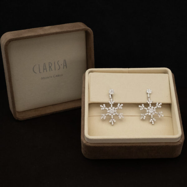Snowflake Diamond Earrings