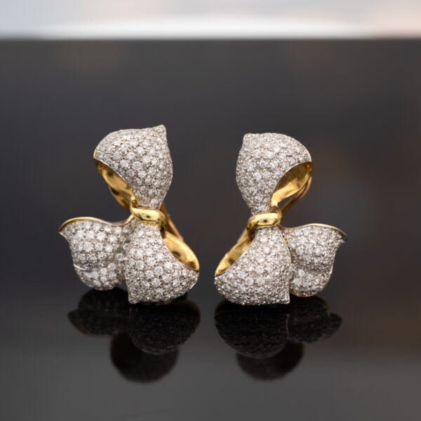 Diamond Ribbon Earrings