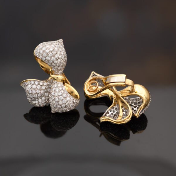 Diamond Ribbon Earrings