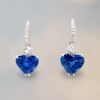 ceylon-sapphire-diamond-earrings-claris-a.jpg Ceylon sapphire and diamond earrings in 18K white gold with heart-shaped sapphires totaling 9.75 carats and pavé diamond hoops by Claris-A.
