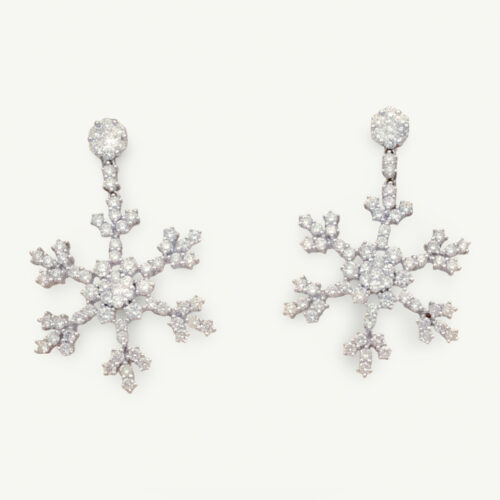 Unknown copie Snowflake Diamond Earrings