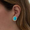6357 Turquoise Halo Earrings